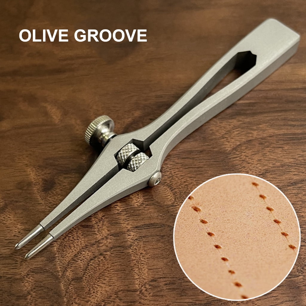 1-6mm Adjustable Spacing Leather Punching Tool Round Hole French Style Leather Chisel Handmade Leathercraft Tool