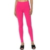 TheMogan Women's Basic Cotton Jersey Elastic High Waist Long Full Length Ankle Leggings Hot Pink XL