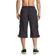 thumbnail image 4 of Men's Capri Pants Twill Elastic Below Knee Cargo Shorts with 7 Pockets 3/4 Capri Long Shorts, 4 of 9