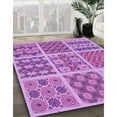 thumbnail image 2 of Ahgly Company Indoor Square Patterned Violet Purple Area Rugs, 3' Square, 2 of 6