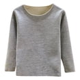 thumbnail image 5 of Lilgiuy Girls Boys Thermal Underwear Set Winter Solid Color Round Neck Top & Long Johns Base Layer Long John Set, Shirt & Pants Loungewear Gray(18M-10Y), 5 of 5