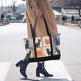 thumbnail image 4 of FORMRS Canvas Laptop Tote Bag for Women with 15.6" Computer Compartments Shoulder Handbag, Cats and Hearts, 4 of 7