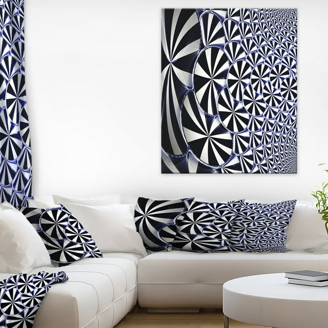Design de Fleurs en Noir et Blanc en Forme 3D - Impression d'Art Floral sur Toile