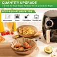 thumbnail image 6 of Wattne Air Fryer Paper Liners Disposable, 200PCS 8inch Round Airfryer Oven Insert Parchment Sheets, Grease and Waterproof Non Stick Basket Liners for 5Qt/6Qt/7Qt/8Qt Air Fryer, 6 of 8
