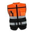 thumbnail image 2 of Chaleco reflectante de seguridad Chaleco de seguridad de alta visibilidad, correr, ropa de trabajo Naranja XXXL, 2 of 8