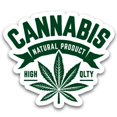 thumbnail image 1 of Cannabis Marijuana - 8" Vinyl Sticker - for Car Laptop I-Pad - Waterproof Decal, 1 of 4