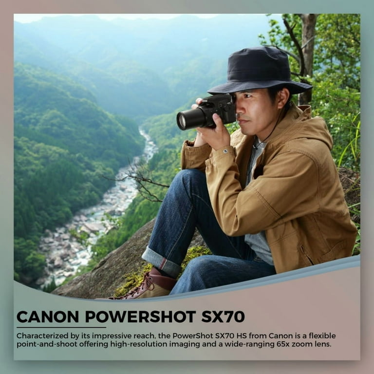 Canon PowerShot SX70 HS Digital Camera Bundle, Wi-Fi