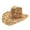 #2 Khaki, variant on Ticikt Hollow‑Woven Straw Cowboy Hat, Ethnic Decor Wide Curved Brim Sun Hat for Beach Vacation Outdoor Travel,Beige