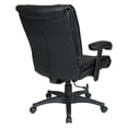 thumbnail image 5 of Work Smart Deluxe Mid Back Executive Deluxe Coated Tan Leather Chair with Pillow Top Seat and Back, 5 of 6