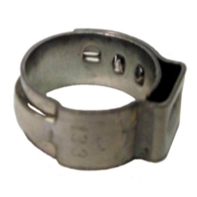 10 .425" - 1/2" Single Ear Stainless Steel Open Pinch Crimp Hose Clamp 1/2" 