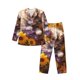 thumbnail image 1 of Fotbe Cute Cat Sunflower Pijama de Hombre con Estampado de Manga Larga, Conjunto de 2 Piezas, Ropa de Dormir Suave y Cómoda con Bolsillos-X-Large, 1 of 7