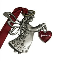 Pewter Birthstone Angels Christmas Tree Ornaments