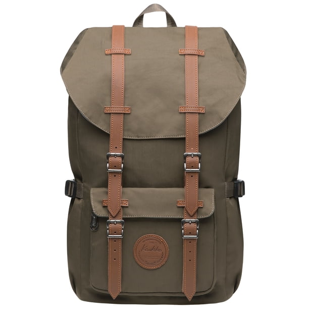 Mochila KAUKKO para computadora portátil al aire libre 15.6 pulgadas verde