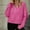 Hot Pink, variant on Oplxuo Women's Half Zipper Fleece Sweatshirts Fall Winter Basic Color Solid Long Sleeve Loose Casual Pullover Hooded Tops