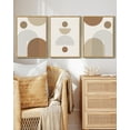 thumbnail image 3 of Drsoum Abstract Wall Art Bohemia Line Printing Minimalist for Bathroom Prints with Sun Lines 11x14in3pcs Natural Framed, 3 of 5