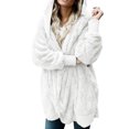 thumbnail image 4 of Winter Women Hooded Coat Long Sleeve Faux Fur Jacket for Daily Wear, 4 of 8