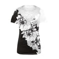 thumbnail image 4 of V Cuello Manga Corta Tops para las Mujeres Moda Verano Regular Botón Blusa, Poliéster Suave Casual Uso Diario, 4 of 5