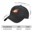 thumbnail image 3 of Vintage Cotton Washed Distressed Baseball Cap - Artistic Hand Holding Glowing Orb Design Unique Golf Dad Hat for Men & Women, 3 of 6