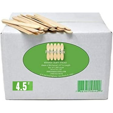 Perfect Stix - PS-114st-1,000 4.5" Craft Sticks/ Ice Cream Sticks/ Natural Wood - Box of 1,000ct