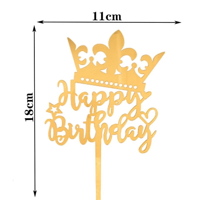 Decoración para tarta de feliz cumpleaños, adornos para tartas con letras acrílicas, suministros para fiestas, decoraciones para tartas negras de feliz cumpleaños para niño, 33 diseños Tan Jianjun unisex