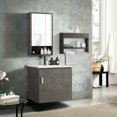 thumbnail image 1 of Gymax Modern Wall-Mounted Bathroom Vanity Sink Set w/Medicine Cabinet & Storage Rack, 1 of 10