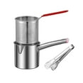 thumbnail image 1 of Freidora de acero inoxidable, pequeña, para cocina casera y restaurante. clip de cesta 1.8L, 1 of 9