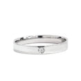 thumbnail image 2 of 3mm Solitaire Round Flat High Polished Diamond Wedding Promise Ring 14K Gold, 2 of 2