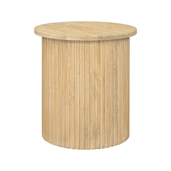 New Pacific Direct Aniston Side/End Table in Natural Whitewash