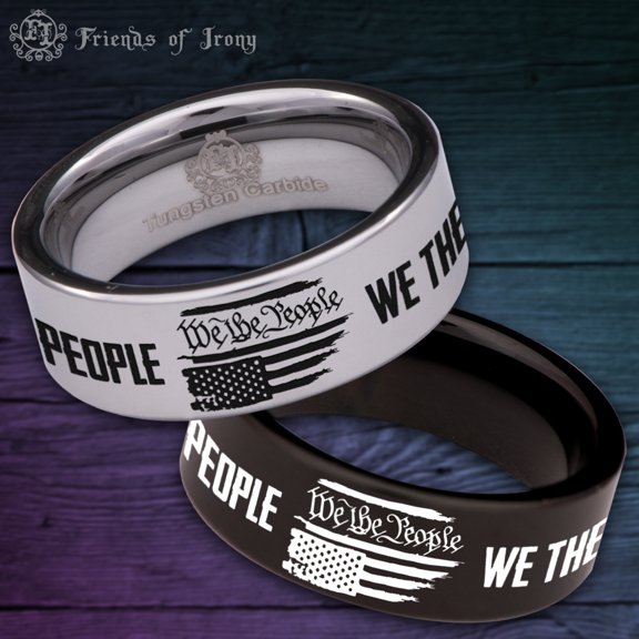 We The People Tungsten Carbide Ring