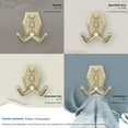 thumbnail image 6 of Amerock Benton Transitional Double Prong Golden Champagne Wall Hook, 6 of 9