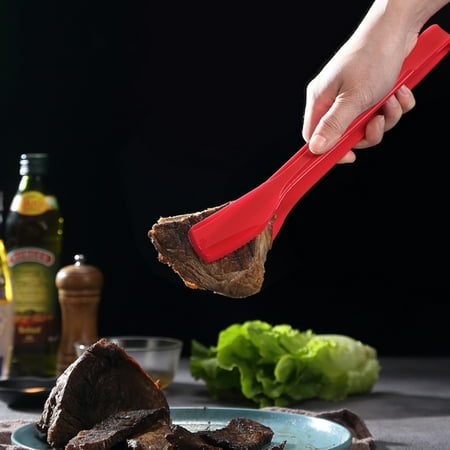 

Oiur Food Clip High Temperature Resistant Non-Stick Pan Adjustable Opening Long Handle Comfortable Grip Food Tong Kitchen Utensil