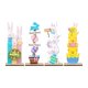 thumbnail image 1 of 4 letreros de madera de conejo de Pascua, adorno de escritorio, centro de mesa, decoración de conejo de madera para cocina, estante festivo, estilo, 1 of 9