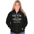 thumbnail image 3 of Funny No Time or Crayons to Explain Zip Up Hoodie Men's Women's Brisco Brands S, 3 of 6