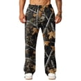 thumbnail image 5 of Mens Camo Sweatpants Open Bottom Baggy Joggers Elastic Waist Casual Athletic Pants with Pockets, 5 of 6