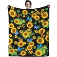 thumbnail image 2 of Sunflower Blanket Ultra Soft Cozy Warm Flannel Sunflower Throw Blankets Bedding Gifts for Girls Women Kids Adults 50"x40", 2 of 6
