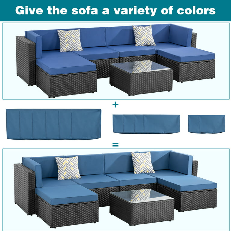 Colell Outdoor Furniture Loveseat Patio 2 Seater Couch Small Sofa No-Slip Cushions Pillows Waterproof Cover Hokku Designs Cushion Color: Peacock Blue