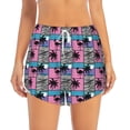 thumbnail image 4 of Lsque Hawaii Palms Printed Women's Running Shorts with Liner Pockets,Elastic Quick Dry Workout Athletic Gym Yoga Shorts,Womens High Waist Shorts-Medium, 4 of 9