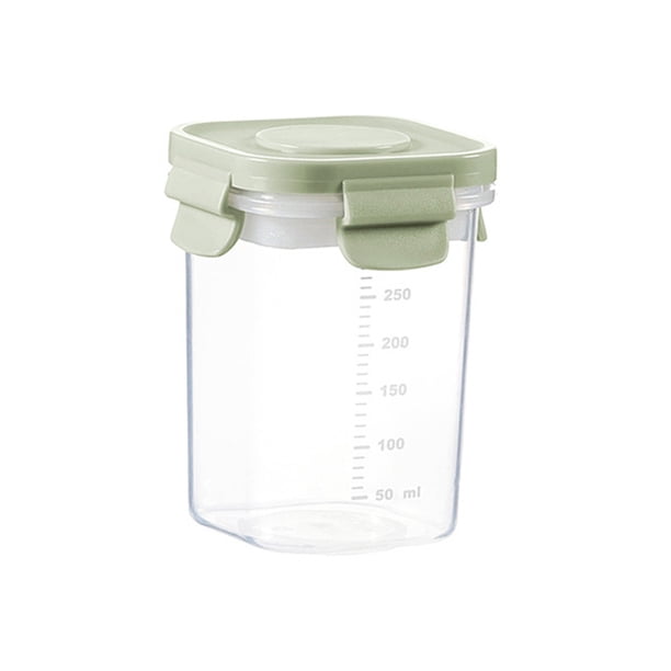Contenedor De Almacenamiento De Alimentos Caja de almacenamiento de alimentos de plástico Organizador de alimentos sin BPA para uso en exteriores (Verde 300ML) Likrtyny Libre de BPA