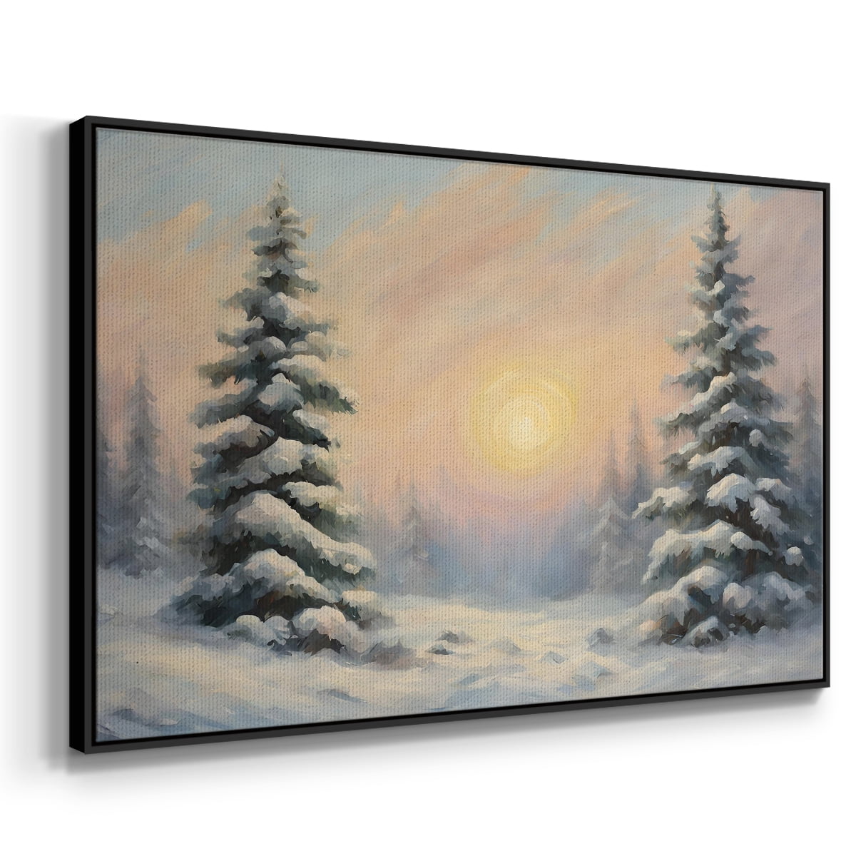 Vintage Landscape-CCIII By Wexford Home Framed in Black Wood Gallery Wrapped Canvas 17 in. x 25 in.