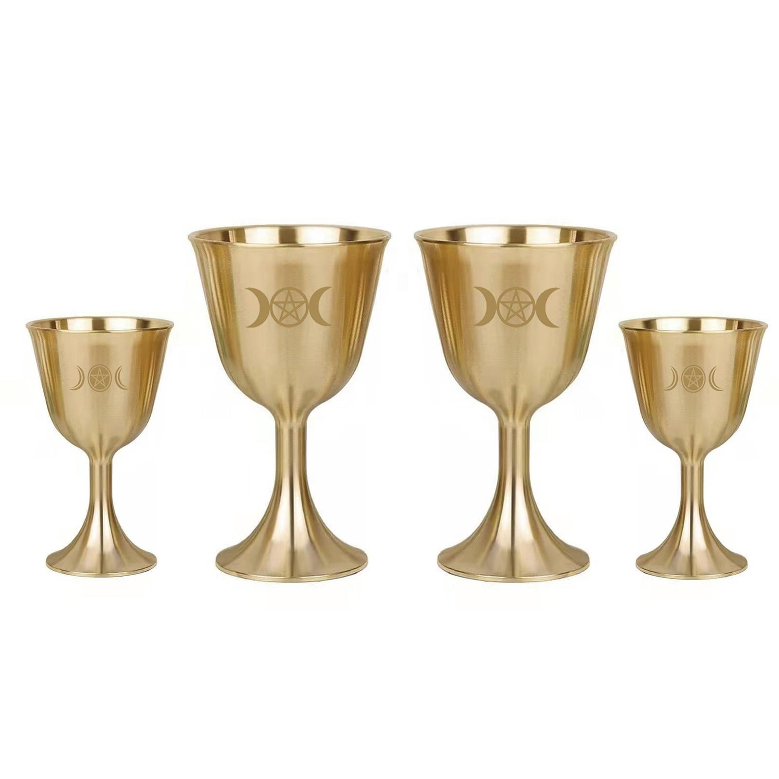 MEGAWHEELS Pentagram Chalice,Chalice GobletBrass Wine Goblet Drinking