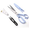 Covered Fabric Scissors, Sewing Scissors and 60-inch Soft Tape Measure, 9-inch Stainless Steel Tailor Shears, Suitable for Home/Office/Fabric/Paper/Craft Cutting (Sky Blue)