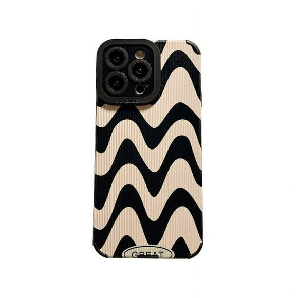 Fashion Zebra Stripe Black White Phone Case For iPhone 14 11 12 13 15 Pro Max 14 15 7 8 Plus X XS Max XR Shockproof Soft Cover RJ RJ