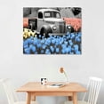 thumbnail image 2 of Nawypu  Rusty Truck Canvas Wall Art Vintage Car Blue Tulip Flower Pictures Painting Country Artwork Prints Home Farmhouse Kitchen Living Room Bedroom Decor Ready to Hang, 2 of 4
