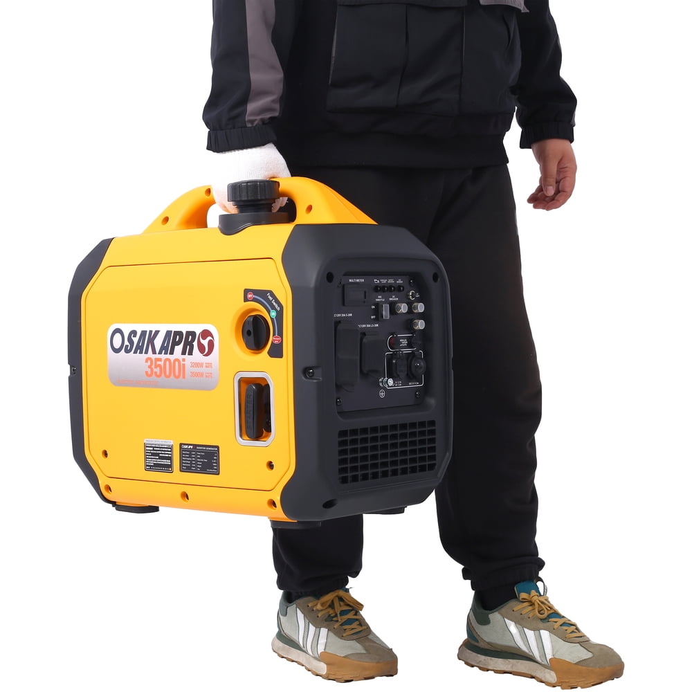 3500 Watt Portable Inverter Generator Gas Powered EPA Compliant with CO Sensor Clean Pure Sine Wave Power for Home Backup Camping RV Trailer