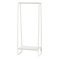 thumbnail image 1 of IRIS USA, Metal Clothing Rack with Wood Shelf, White Marble, 1 of 9