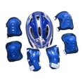 thumbnail image 3 of Juego de 7 protectores para casco de bicicleta infantil, para longboard deportivo Azul profundo, 3 of 8