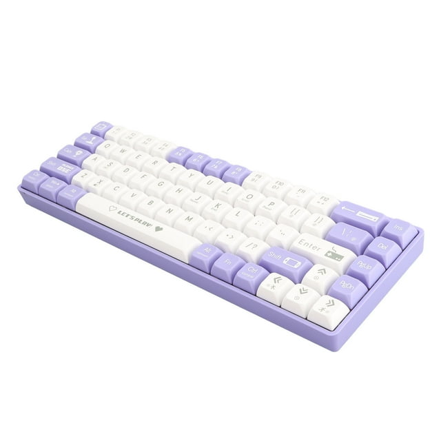 Mechanical Gaming Keyboard, 68 Keys Wired Keyboard Hot Swappable Keyboard with Red Switch, LED Backlit Compact Mechanical Keyboard for Gaming for Type C Devices