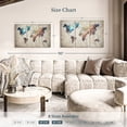 thumbnail image 4 of Elephant Stock Abalone World Map Wall Art - Horizontal Multi Panel Canvas - Living Room Wall Decor - Map Multi Panel - Beige And Brown Decor - 45" x 28", 4 of 8