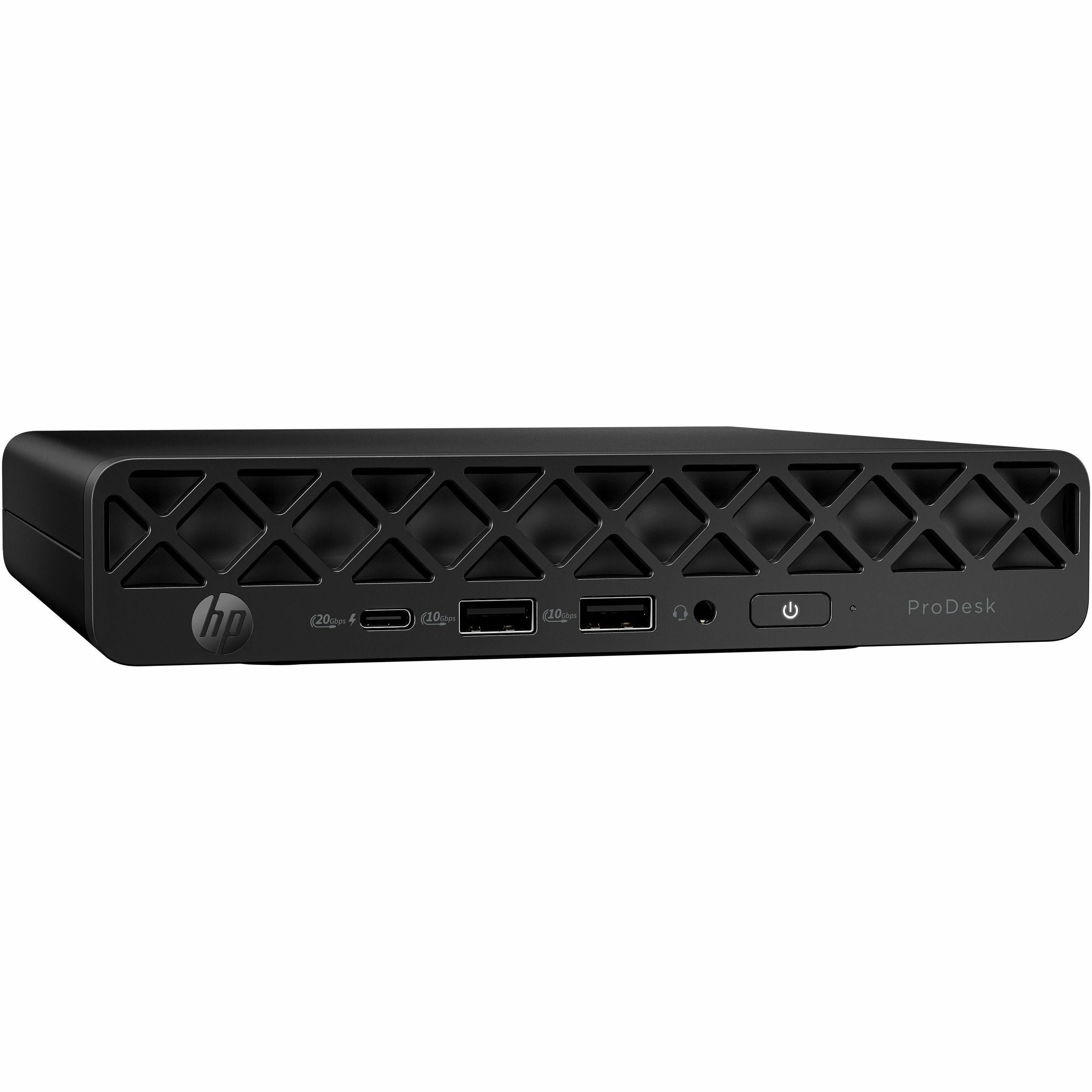 HP ProDesk 4 G1i Desktop Computer - Intel Core Ultra 5 235T - 64 GB - 1 TB PCI Express NVMe SSD - Mini PC - Jack Black - Intel Q870 Chip - Windows 11 Pro - Intel DDR5 SDRAM - Wi-Fi 6E (IEEE 802.11a...