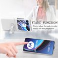 thumbnail image 3 of ELEHOLD Case for Motorola Razr 60 Ultra, 360° Ring Stand Shockproof Rigid Plastic Phone Case with Screen Protector,White, 3 of 10